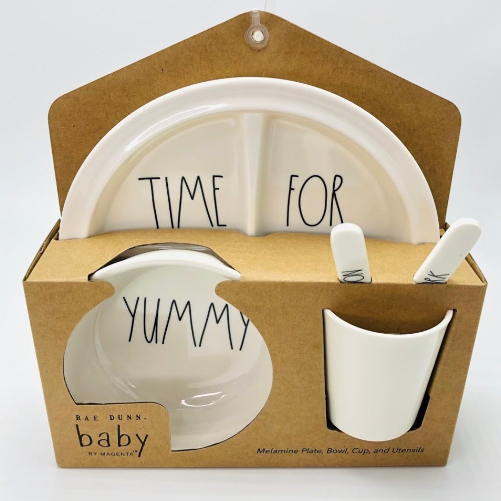 Baby Rae Dunn Melamine Baby Plate Set #118